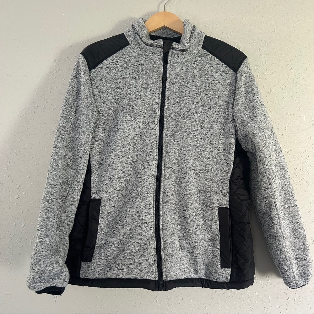Canyon River Gray Black Jacket Fleece Comfy Soft Neutral Outdoor Fall XL